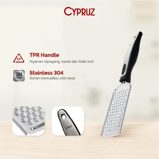 [AD-1277] Cypruz Tool Rubber Touch Hitam: Parutan SEDANG 24/144X1