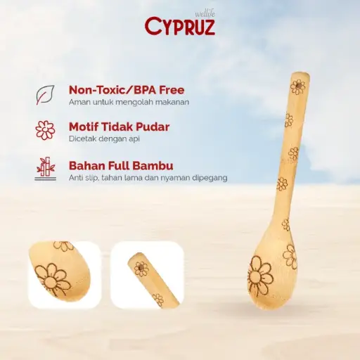 [AM-0737] Cypruz Ladle Bambu BERMOTIF 30x6cm 25/200X1