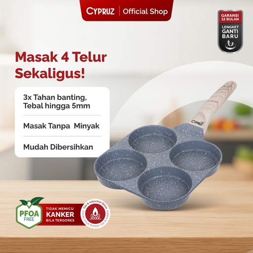 Cypruz Grey Diecast Egg Frypan