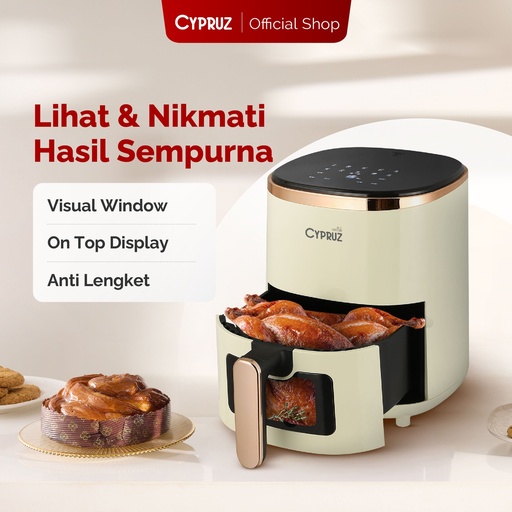 [DF-0168] Cypruz Digital Air Fryer 3,5L 2X1