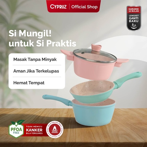 [PI-0970] Cypruz Colourful Mini Pan Set:4pcs 6X1