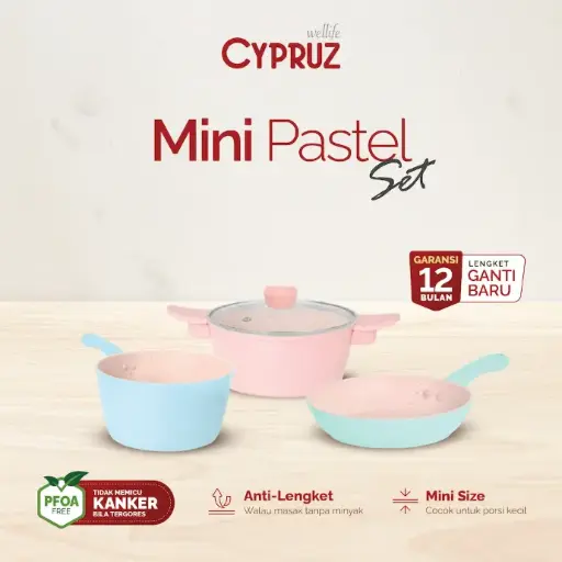 [PI-0970] Cypruz Colourful Mini Pan Set:4pcs 6X1