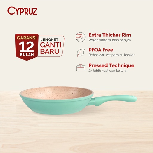 Cypruz Mini Pastel Series Forged Color Handle Fry Pan