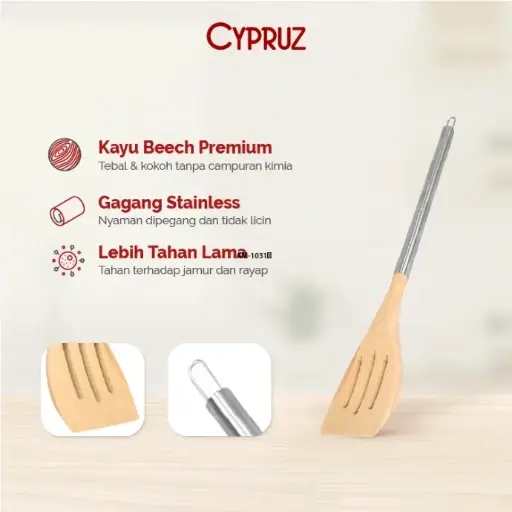[AM-1031] Cypruz Beech+Stainless Series: Turner LUBANG 12/144X1