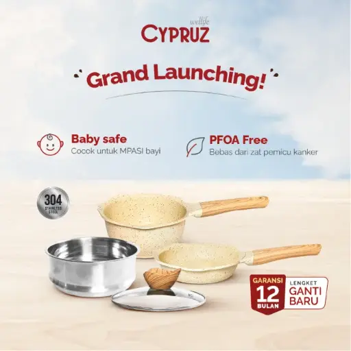 [PI-0975] Cypruz Baby Pink Pan Set:4pcs 12X1
