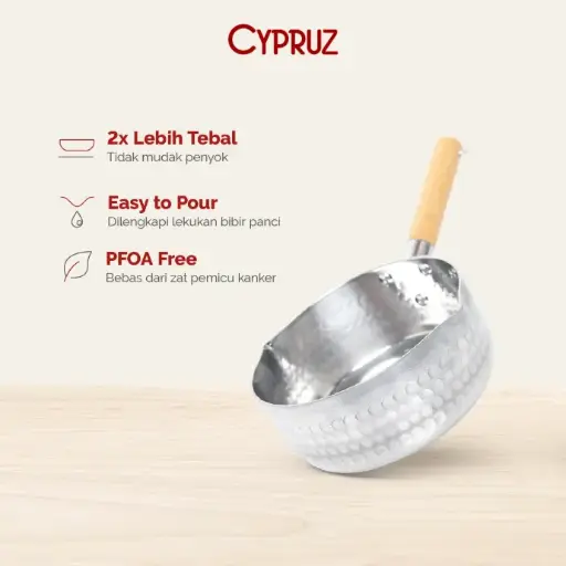 Sauce Pan Alumunium Twin Spout