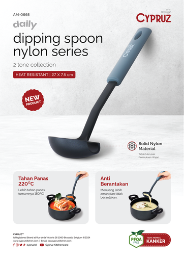 [AM-0665] Cypruz Utensil Nylon Series: Dipping Spoon 27x7.5cm 96X1